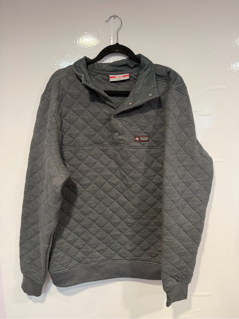 Quilted Grey The Ohio State Pullover Hoodie